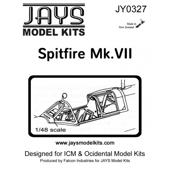 1/48 Spitfire Mk.VII Vacuum Form Canopy for ICM/Ocidental Model kits