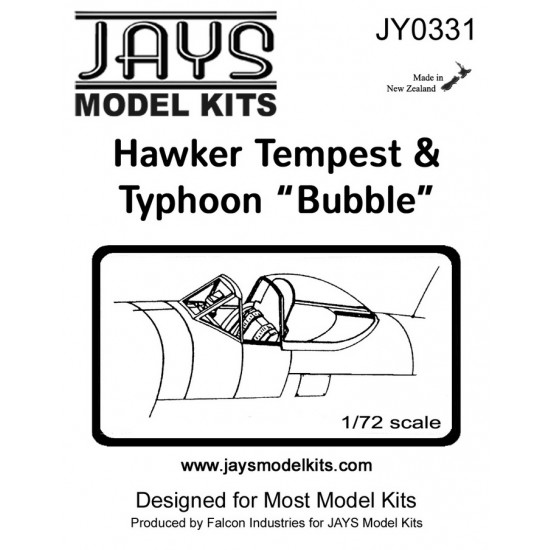 1/72 Tempest & Typhoon Bubble Vacuum Form Canopy