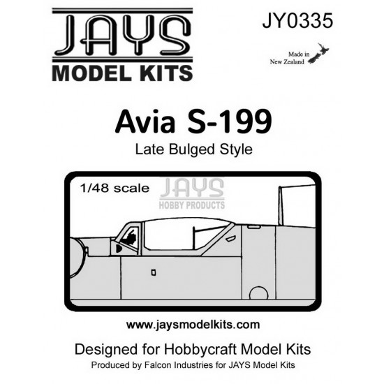 1/48 Avia S.199 Late Bulged Type Canopy for Hobbycraft kits