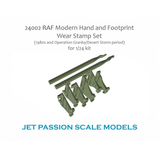 1/24 Modern RAF Hand & Footprint Wear Stamp Set 1980S Granby Period