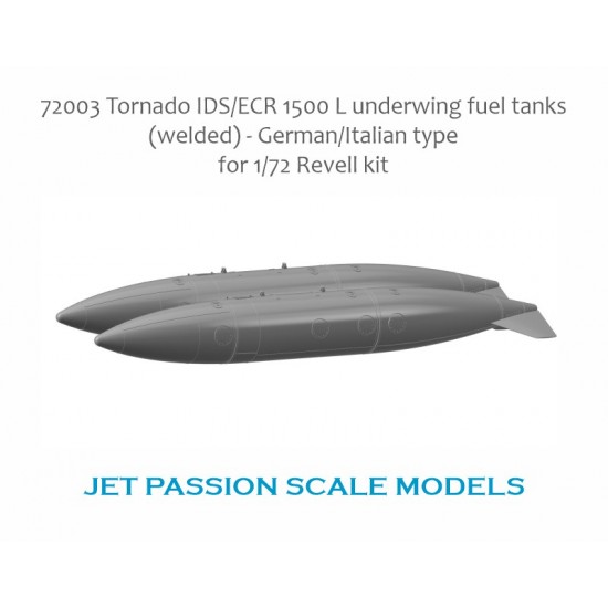 1/72 German/Italian Tornado 1500 L Underwing Fuel Tanks (Welded) for Revell kits