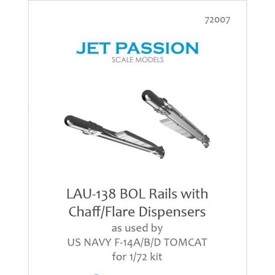 1/72 F-14A/B/D Tomcat Lau-138 Bol Rails w/Chaff/Flare Dispensers