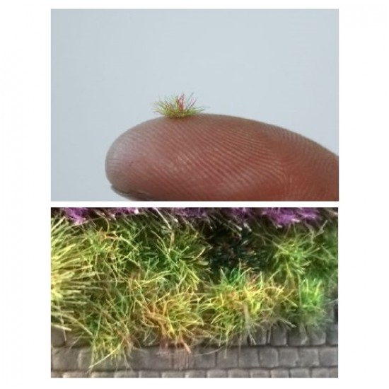 1/160-1/220 (N & Z scale) Light Green Grass Tufts 2mm