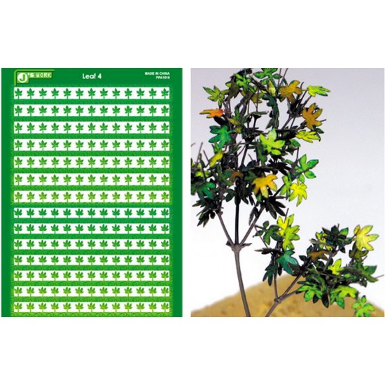 1/24, 1/35, 1/48 Typical Leaf 4 (Coloured Paper Plant kit)
