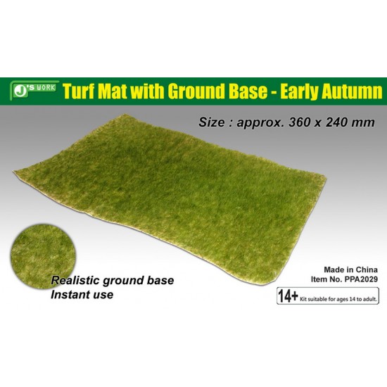 Turf Mat w/Ground Base - Early Autumn (360 x 240mm)
