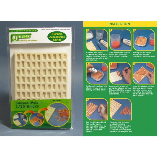 Silicone Mould for Making 1/35 Bricks