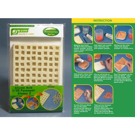 Silicone Mould for Making 1/35 Pavement Stones No.2