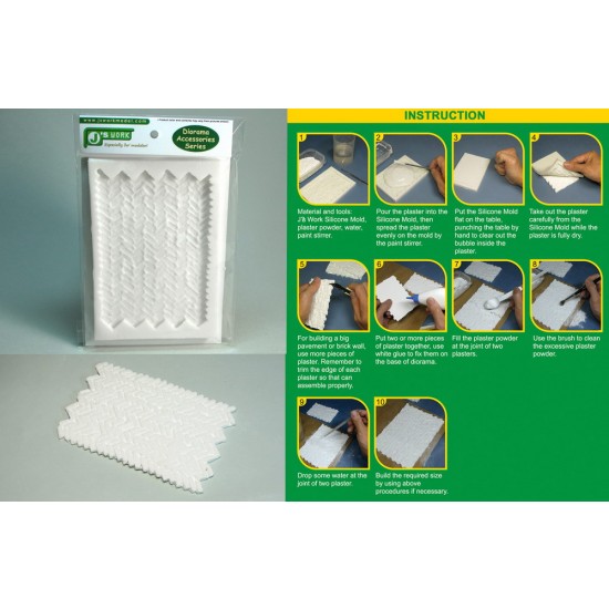 Silicone Mould for Making 1/35 Stone Pavement No.3 (Large)