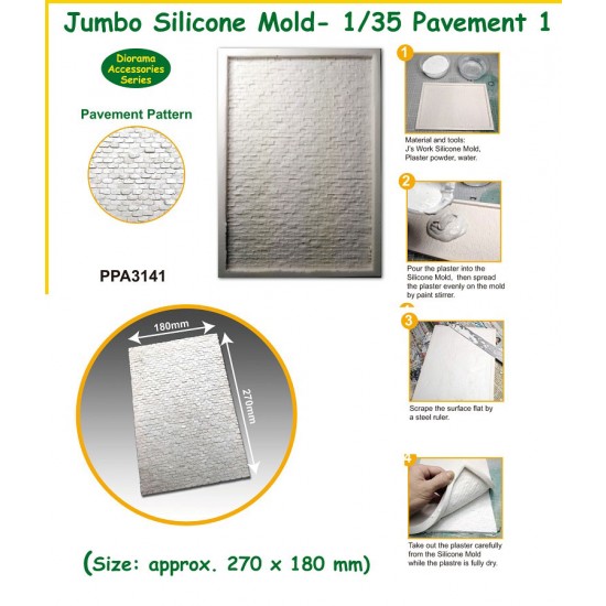 Jumbo Silicone Mold for 1/35 Pavement Ver. 1
