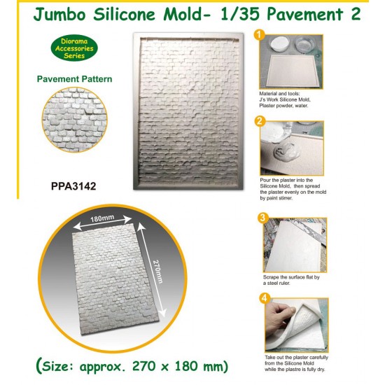 Jumbo Silicone Mold for 1/35 Pavement Ver. 2