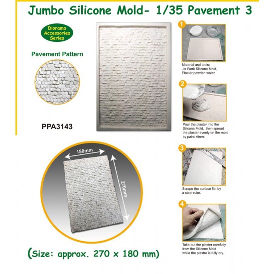 Jumbo Silicone Mold for 1/35 Pavement Ver. 3