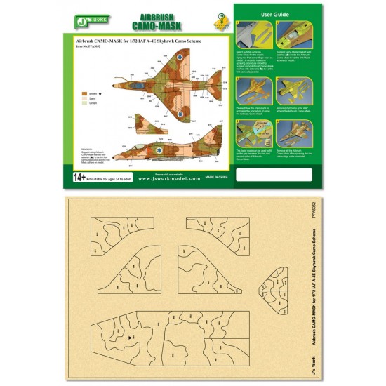 Airbrush Camo-Mask for 1/72 IAF A-4E Skyhawk Camouflage Scheme