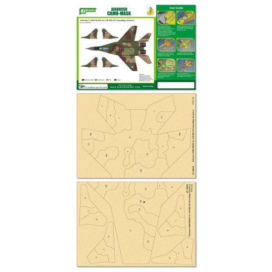 Airbrush Camo-Mask for 1/48 Mikoyan MiG-29 Camouflage Scheme 2