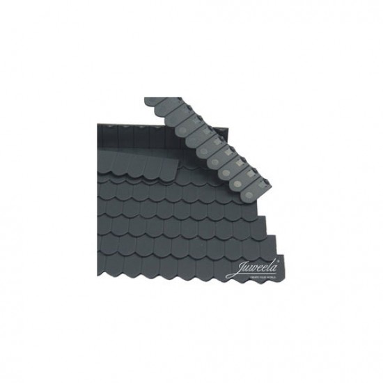 1/32 1/35 Roof Tiles Flat Bricks (To Break Off, Anthracite, 18x12pcs)