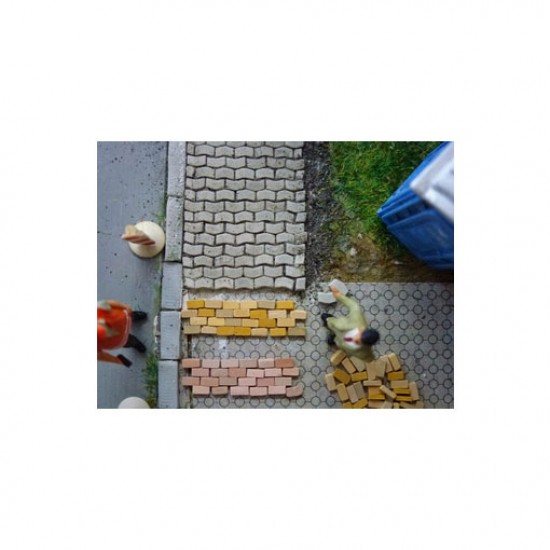 1/87 (HO scale) Street Pavers Brick-Red Mix (2000pcs)