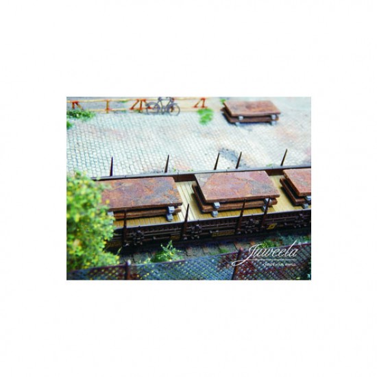 1/87 (HO scale) Metal Plates Rusty (10x)