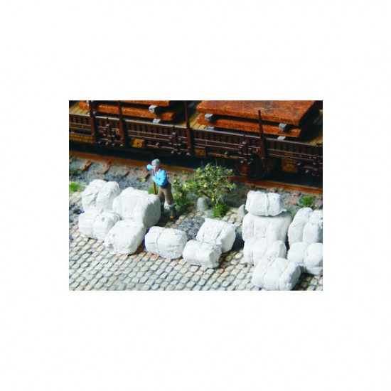 1/87 (HO scale) Bales Of Raw Material (White 40x)