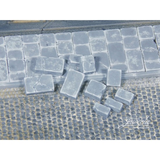 1/87 Sidewalk Slabs in 5 Sizes (350pcs)