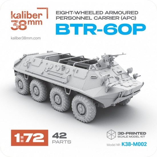 1/72 BTR-60P Eight-Wheeled Armoured Personnel Carrier (APC)