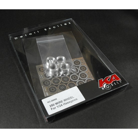 1/24 Ferrari 250 Wire Wheel for Hasegawa kit (1 PE Fret+16 Metal Parts)