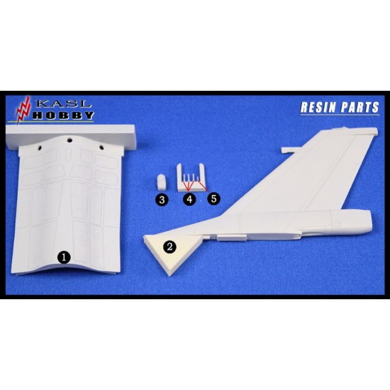 1/48 F-16A/B MLU Vertical Tail Set & Aircraft Fuselage for Tamiya kits