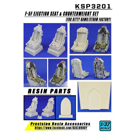 1/32 F-5F Ejection Seat & Counterweight Set for KittyHawk/Storm Factory kits