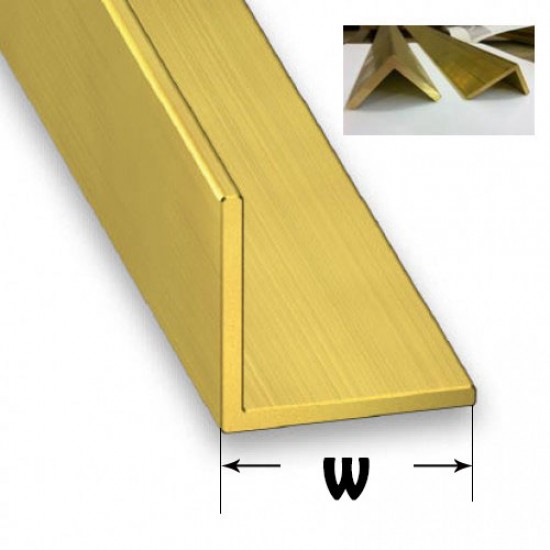 Brass Angle (w: 3.175mm, Length: 300mm, thin wall)