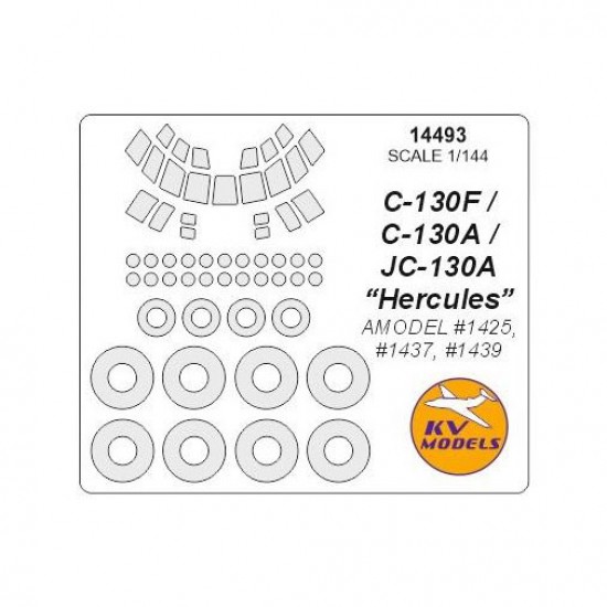 1/144 C-130F / C-130A / JC-130A Hercules Masks for Amodel #1425, #1437, #1439