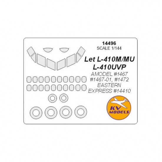 1/144 Let L-410M/410MU/410UVP/410UVP-E/410UVP-E3 Masks for Amodel/Eastern Express