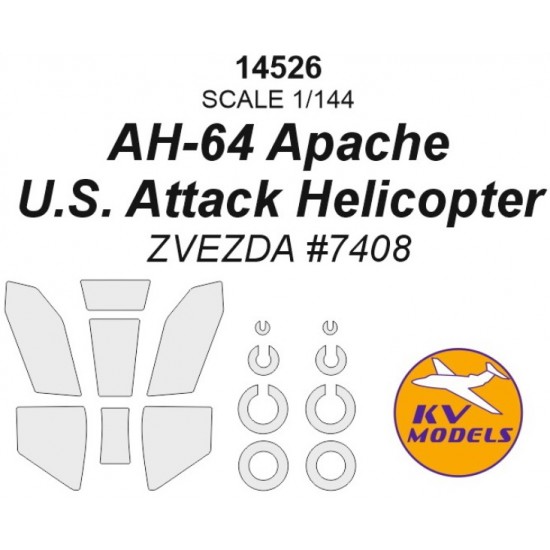 1/144 Boeing AH-64 Apache Masks for Zvezda #7408
