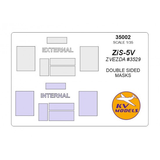 1/35 ZiS-5V Double-sided Paint Masking for Zvezda kit #3529