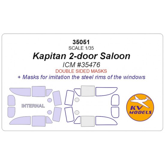 1/35 Kapitan 2-door Saloon Paint Masking for ICM #35476