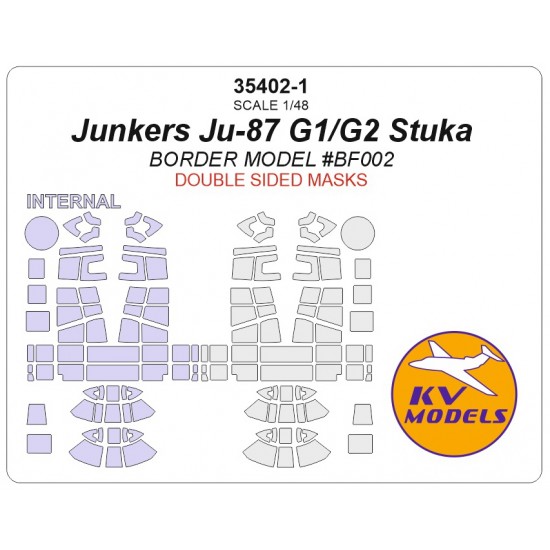 1/35 Junkers Ju-87 G1/G2 Stuka Double-sided Masks for Border Model #BF002