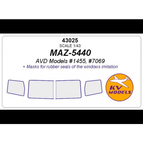 1/43 Maz-5440 Masking for Avd Models #1455/7069