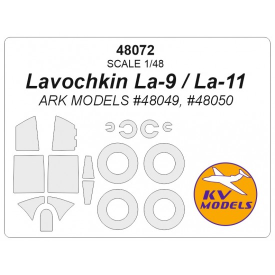 1/48 Lavochkin La-9/La-11 Masking for Ark Models #48049/48050