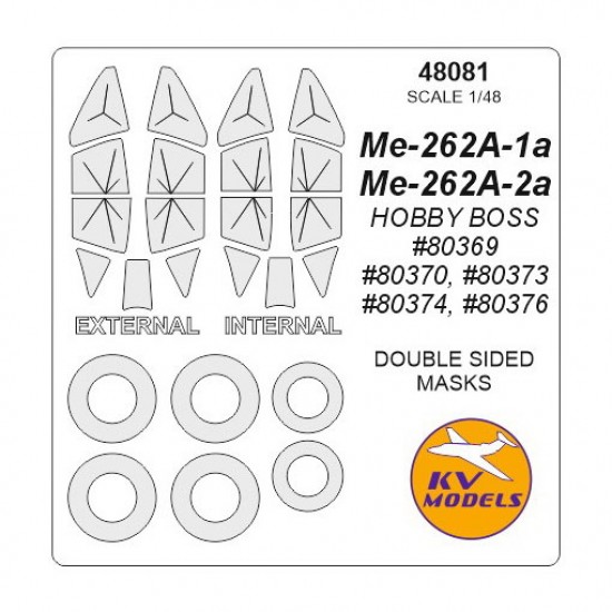 1/48 Me-262A-1a /2a/U1/U2/U5 Masking for HobbyBoss #80369, #80370, #80373, #80374, #80376