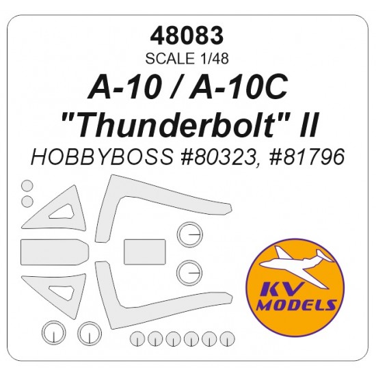 1/48 A-10/A-10C Thunderbolt II Masks for Hobby Boss #80323/81796 (canopies and wheels)