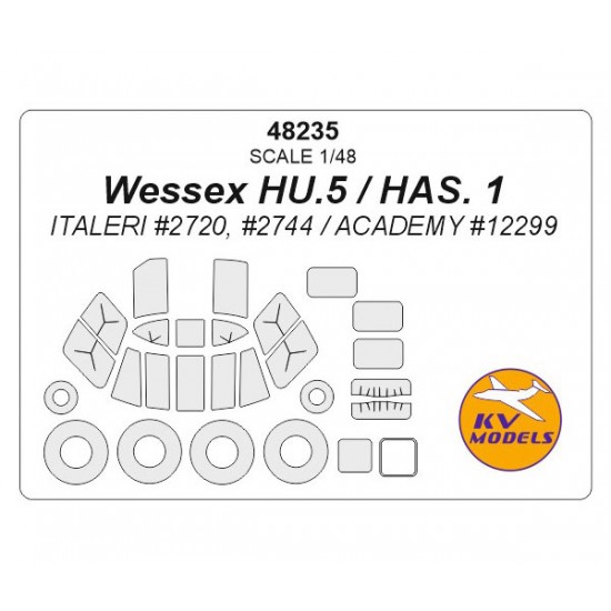 1/48 Wessex HU.5/HAS. 1 Masking for Italeri #2720, #2744/Academy #12299