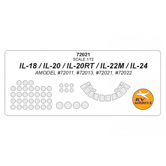 1/72 IL-18/IL-20/IL-20RT/IL-22M/IL-24 Masking for Amodel #72011, #72013, #72021, #72022