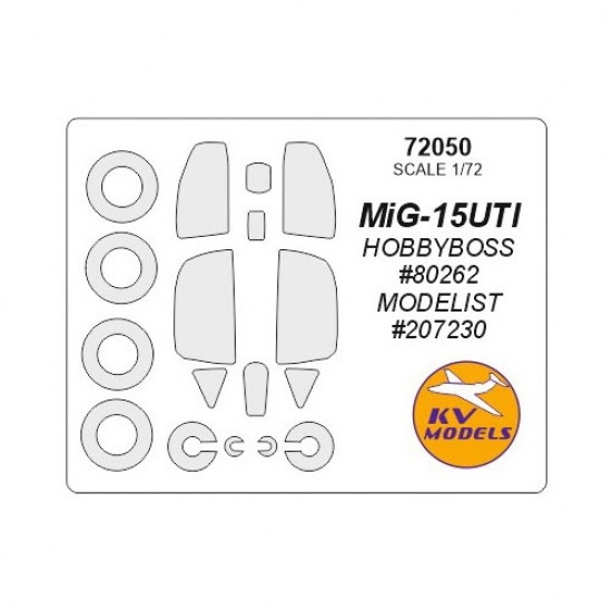1/72 MIG-15UTI Masking for HobbyBoss #80262, Modelist #207230