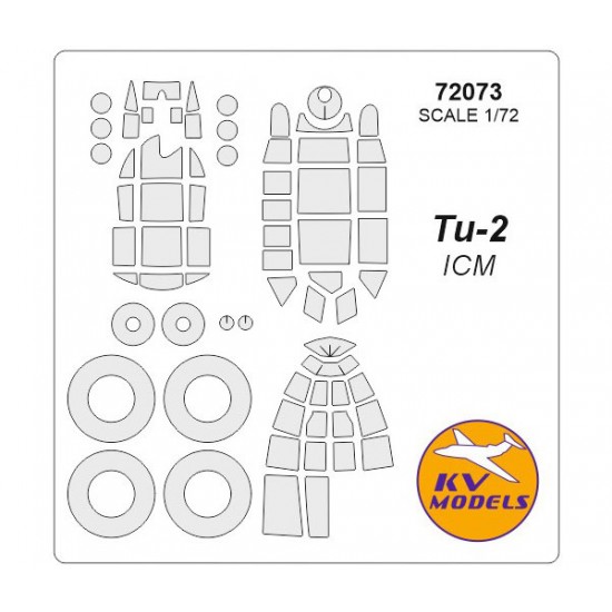 1/72 Tu-2 Masking w/Wheels Masks for ICM kits