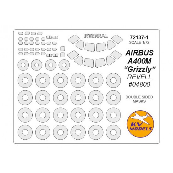 1/72 AIRBUS A400M Grizzly Double sided Masking w/Wheels Masks for Revell  #04800