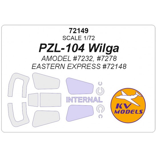 1/72 Pzl-104 Wilga Masking for Amodel #7232/7278/Eastern Express #72148 ...