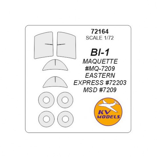 1/72 Bereznyak-Isayev BI-1 Masking for Maquette #MQ-7209/Eastern Express #72203/MSD #7209