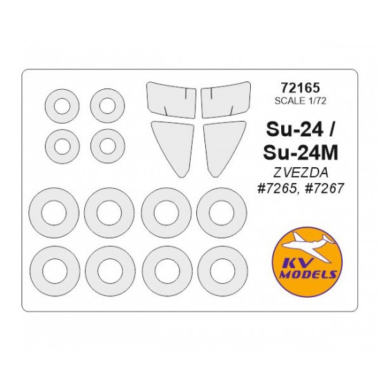1/72 Su-24/Su-24M Masking w/Wheels Masks for Zvezda #7265, #7267