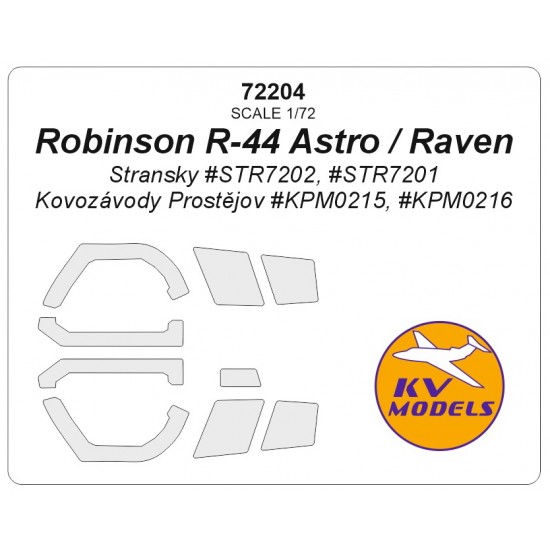 1/72 Robinson R-44 Astro / Raven Masks for Stransky / KP kits