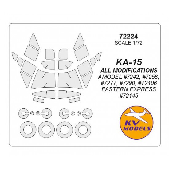 1/72 Ka-15 Masking for Amodel #7242, #7256, #7277, #7290, #72106/Eastern Express #72145