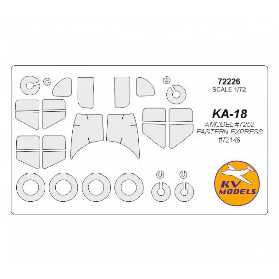 1/72 Ka-18 Masking for Amodel/Eastern Express kits