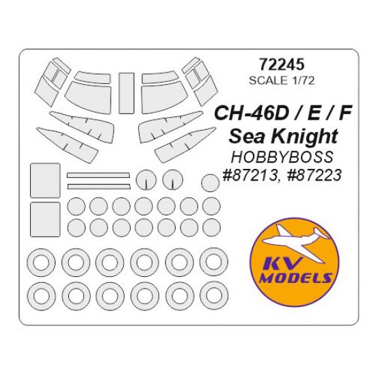 1/72 CH-46D/E/F Sea Knight Masking for HobbyBoss  #87213, #87223
