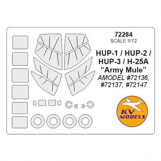 1/72 HUP-1/HUP-2/HUP-3/H-25A Masking for Amodel kits
